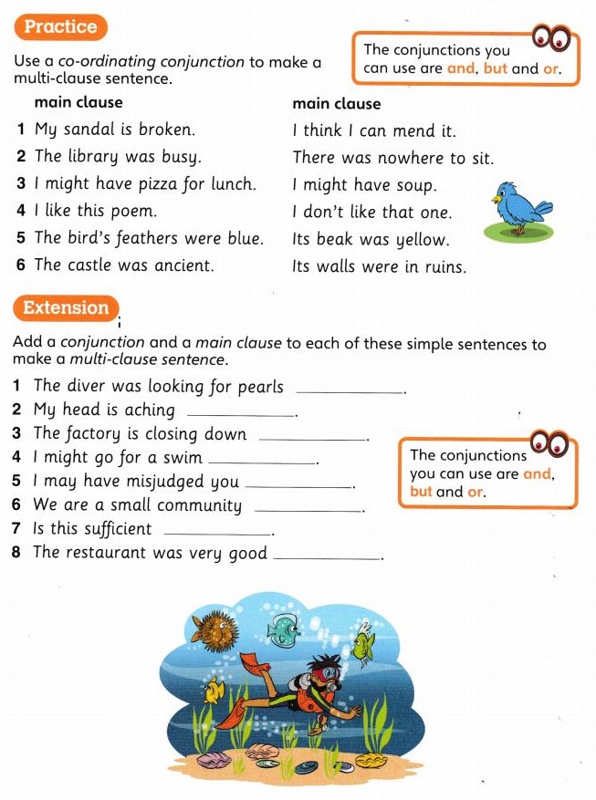 simple and compound sentences worksheet with answers