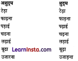 CBSE Class 6 Hindi Grammar वर्तनी 7