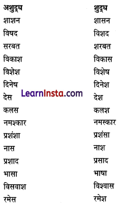 CBSE Class 6 Hindi Grammar वर्तनी 9