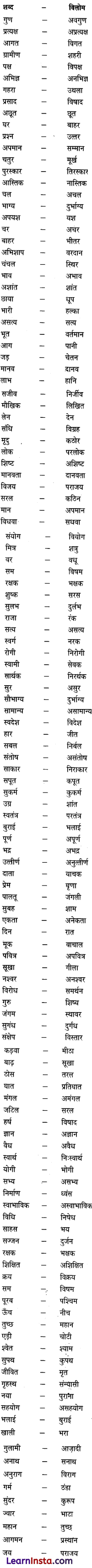 CBSE Class 6 Hindi Grammar शब्द-भंडार 3