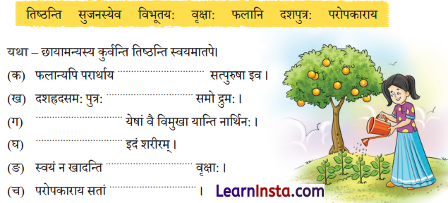 Class 6 Sanskrit Chapter 15 Question Answer Solutions वृक्षाः सत्पुरुषाः इव 2