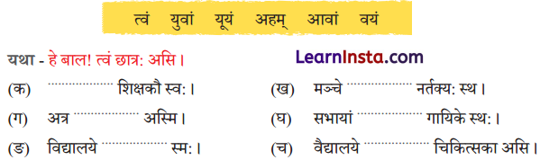 Class 6 Sanskrit Chapter 3 Question Answer Solutions अहं च त्वं च 1