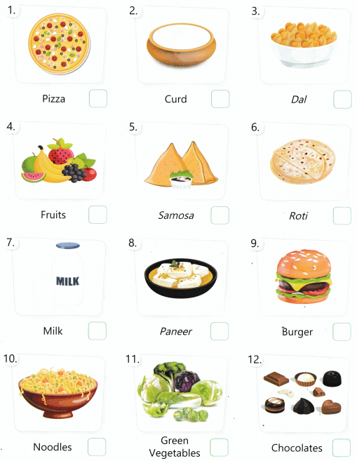 Food We Eat Class 3 Worksheet EVS Chapter 8 1