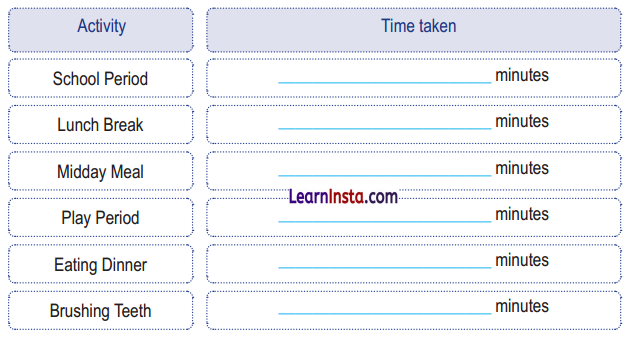 NCERT Class 3 Maths Mela Chapter 13 Question Answer Time Goes On 17