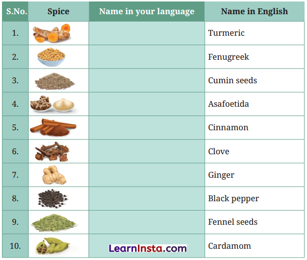 Spices That Heal Us Class 6 Question Answer NCERT Solutions 1