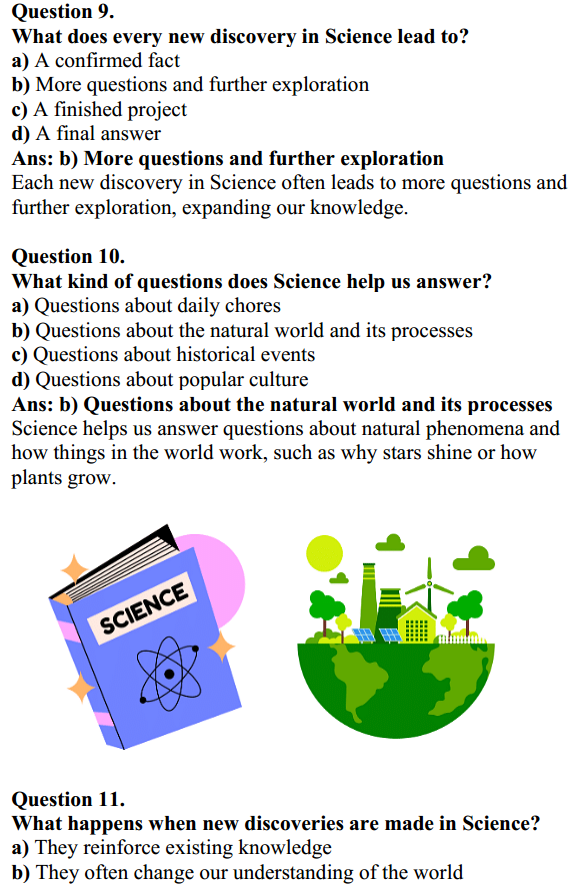The Wonderful World of Science Class 6 MCQ Science Chapter 1
