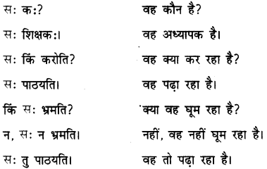एषः कः एषा का एतत् किम् Class 6 Summary Notes Sanskrit Chapter 2 12