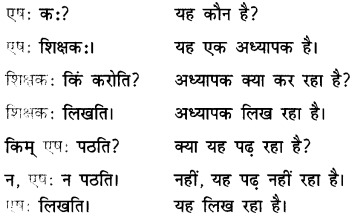 एषः कः एषा का एतत् किम् Class 6 Summary Notes Sanskrit Chapter 2 18