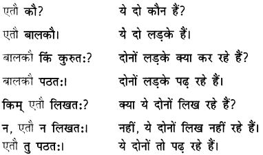 एषः कः एषा का एतत् किम् Class 6 Summary Notes Sanskrit Chapter 2 20