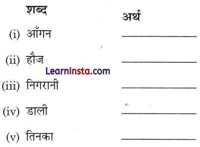 बया हमारी चिड़िया रानी Class 3 Worksheet Hindi Chapter 4 2