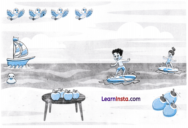 A Day at the Beach Class 2 Worksheet with Answers Maths Chapter 1 1