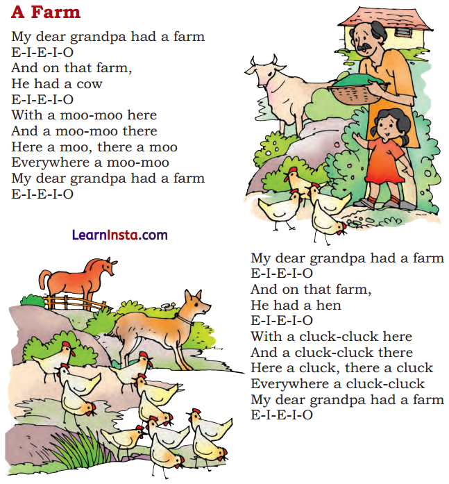A Farm Class 1 Question Answer English Chapter 5 1