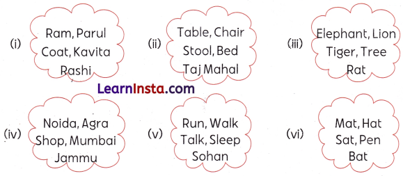 Class 1 English Grammar Worksheet with Answers 12
