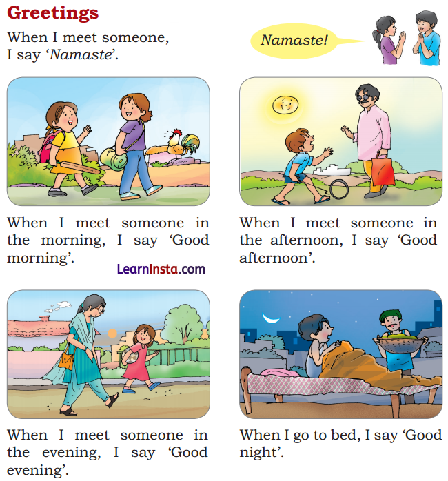 Greetings Class 1 Question Answer English Chapter 2 1