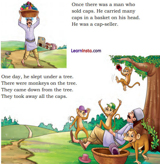 The Cap-seller and the Monkeys Class 1 Question Answer English Chapter 4 1