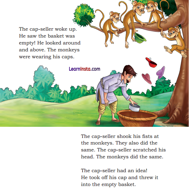 The Cap-seller and the Monkeys Class 1 Question Answer English Chapter 4 2