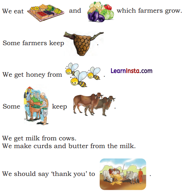 The Food We Eat Class 1 Question Answer English Chapter 7 3