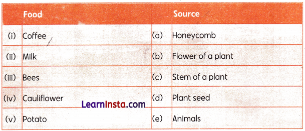 The Food We Eat Class 1 Worksheet with Answers English Chapter 7 3