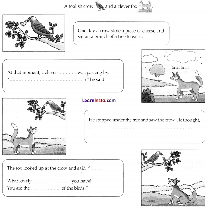 The Raven and the Fox Class 6 Worksheet 2