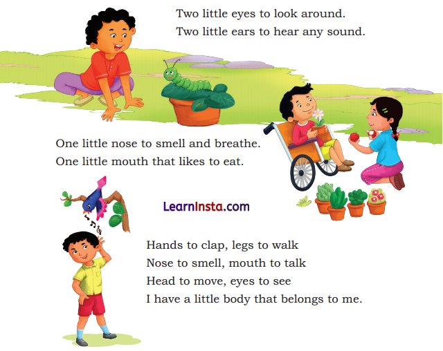 Two Little Hands Class 1 Question Answer English Chapter 1 2