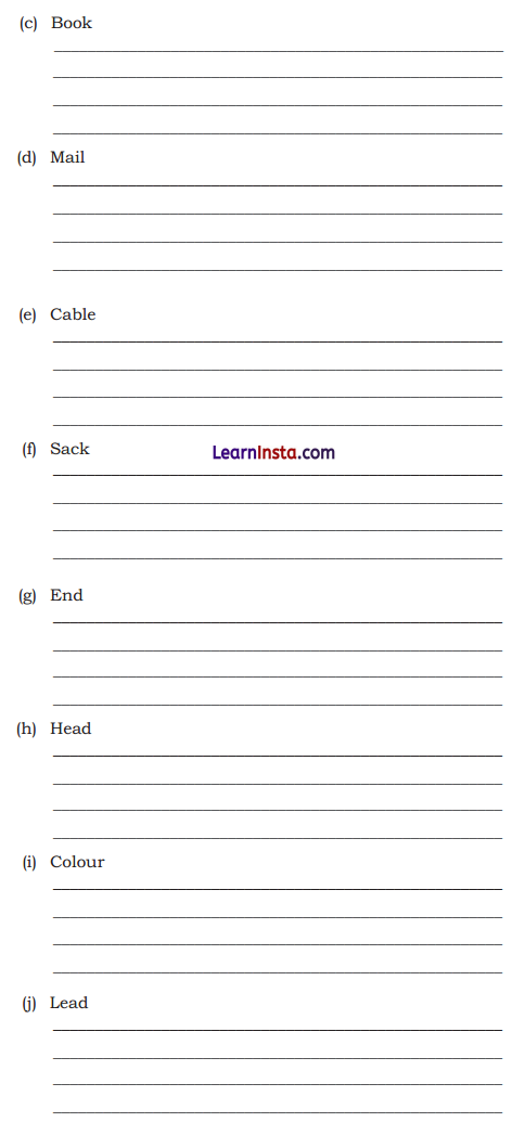 Words and Expressions Class 10 Solutions Unit 6 Mijbil the Otter - 5