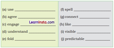 Words and Expressions Class 9 Solutions Unit 1-4