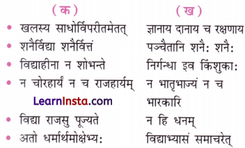 NCERT Class 7 Sanskrit Chapter 6 Question Answer Solutions क्रीडाम वयं श्लोकान्त्याक्षरीम् Q3.1