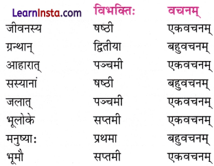 NCERT Class 7 Sanskrit Chapter 9 Question Answer Solutions अन्नाद् भवन्ति भूतानि Extra Q2