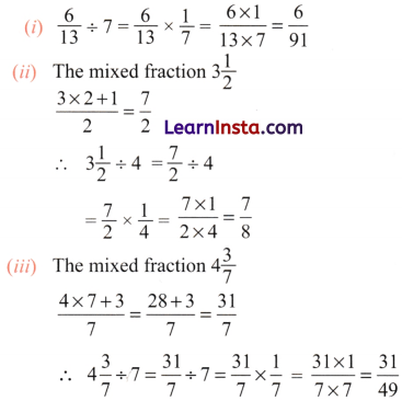 Working with Fractions Class 7 Notes Maths Chapter 8 5