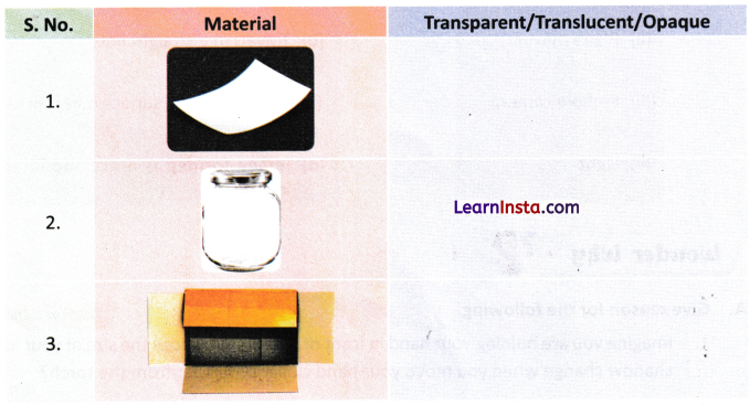 Light Shadows and Reflections Class 7 Worksheet with Answers Science Chapter 11 2