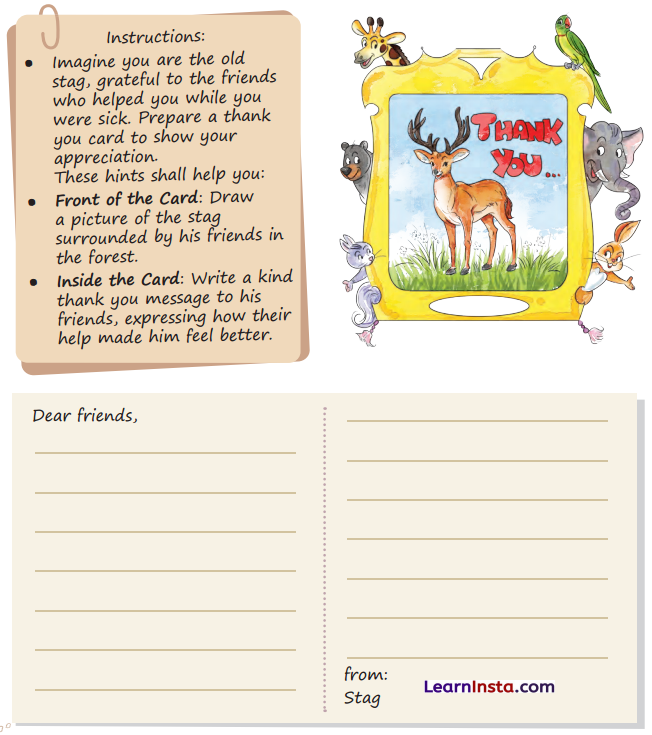 The Old Stag Class 4 Question Answer English Santoor Chapter 5 9