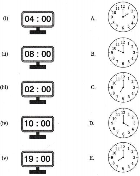 Ticking Clocks and Turning Calendar Class 4 Worksheet with Answers Maths Chapter 12 2