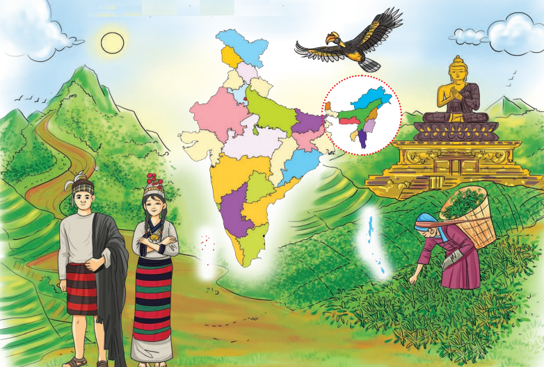Class 8 Sanskrit Chapter 8 Hindi Translation पश्यत कोणमैशान्यं भारतस्य मनोहरम् Summary 1