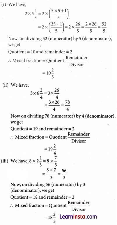 Working with Fractions Class 7 Extra Questions Maths Chapter 8 2