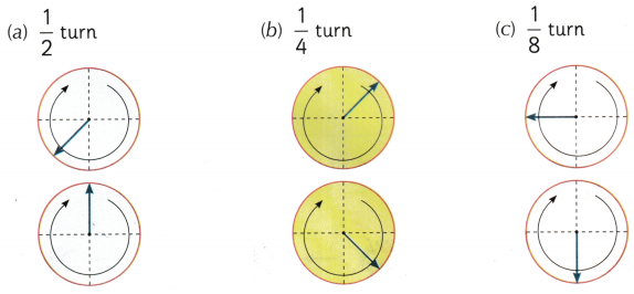 Angles as Turns Class 5 Worksheet with Answers Maths Chapter 3 13