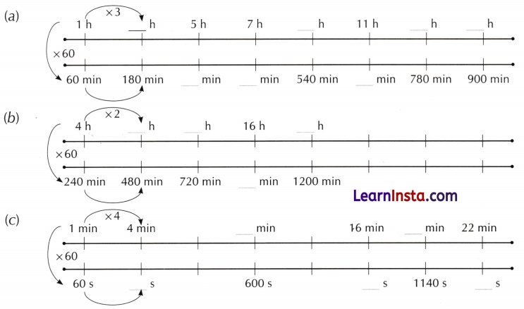 Racing Seconds Class 5 Worksheet with Answers Maths Chapter 12 11