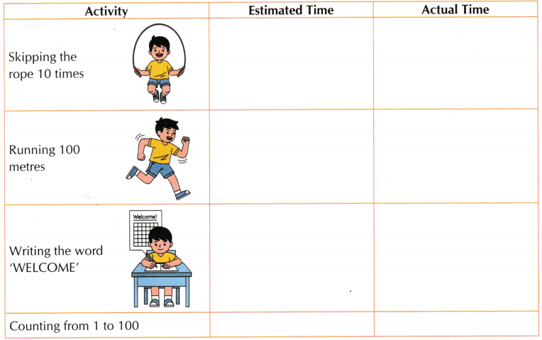 Racing Seconds Class 5 Worksheet with Answers Maths Chapter 12 3