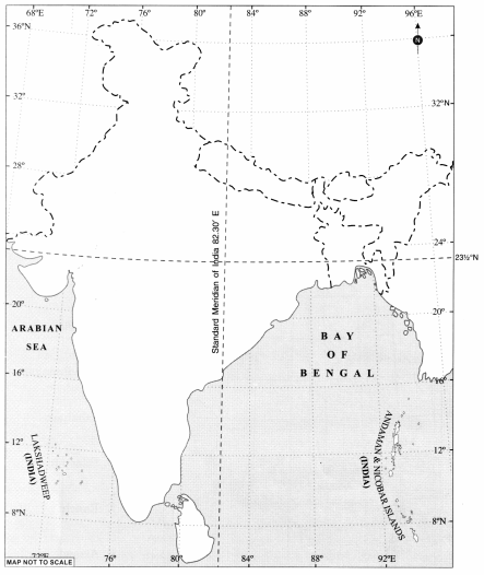 Locating Places on the Earth Class 6 Worksheet with Answers Social Science Chapter 1 5