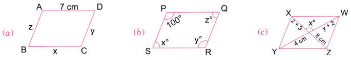 Quadrilaterals Class 8 Worksheet with Answers Maths Chapter 4 1