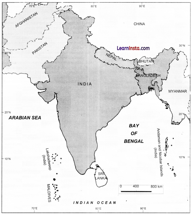 India and Her Neighbours Class 7 Extra Questions and Answers SST Chapter 2 1