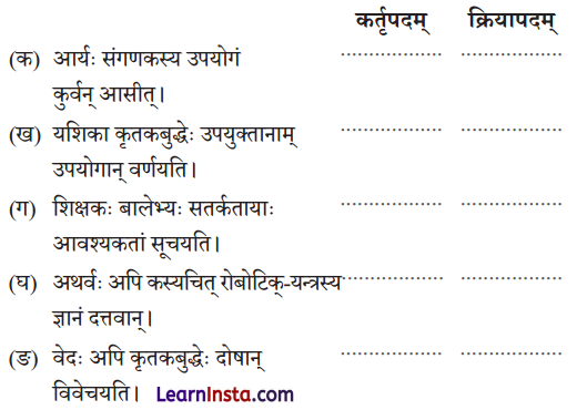 Class 9 Sanskrit Chapter 5 Question Answer एषा सा कृतकबुद्धिः मानवबुद्धेः सहकरी 5