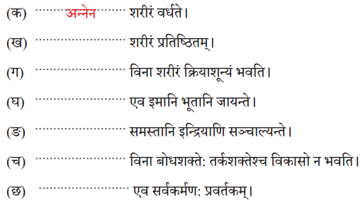 Class 9 Sanskrit Chapter 8 Question Answer अन्नाद् आनन्दं प्रति 14