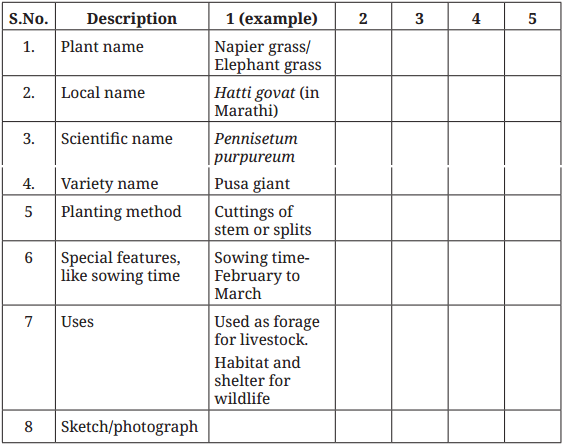 Kaushal Bodh Class 6 Chapter 2 Solutions Project 2 Biodiversity Register 7