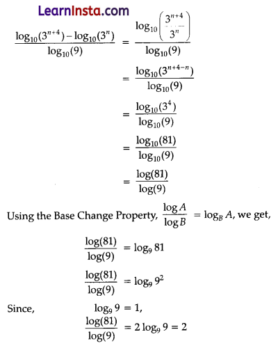 Logarithms Class 9 Extra Questions Advanced Maths Chapter 2 4