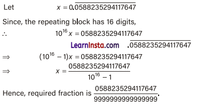 The World of Numbers Class 9 Worksheet with Answers Maths Chapter 3 - 16